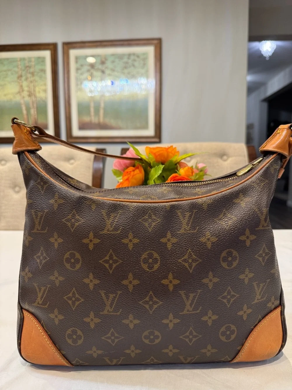 Authentic Louis Vuitton Monogram Boulogne Shoulder Bag